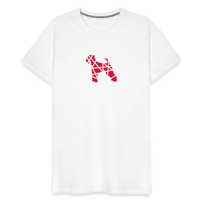 Airedale Terrier geometrisch | Männer Premium T-Shirt - weiß
