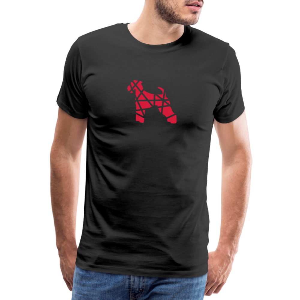 Airedale Terrier geometrisch | Männer Premium T-Shirt - Schwarz