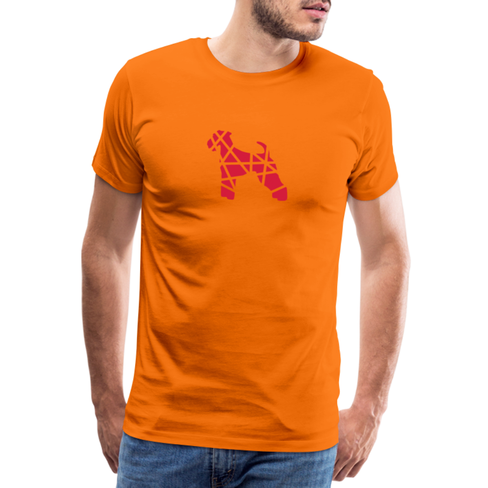 Airedale Terrier geometrisch | Männer Premium T-Shirt - Orange