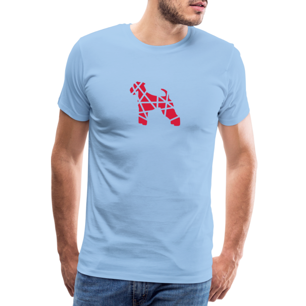 Airedale Terrier geometrisch | Männer Premium T-Shirt - Sky