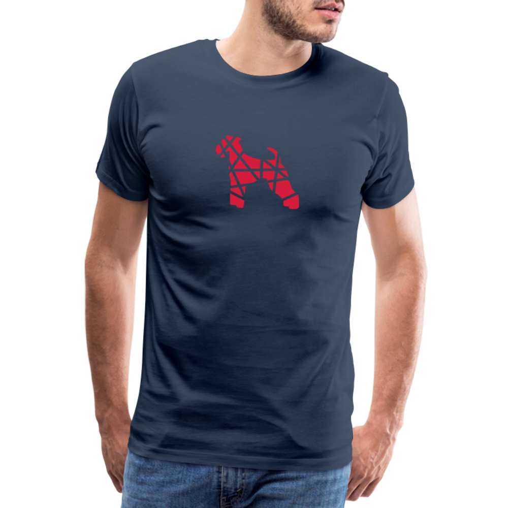 Airedale Terrier geometrisch | Männer Premium T-Shirt - Navy