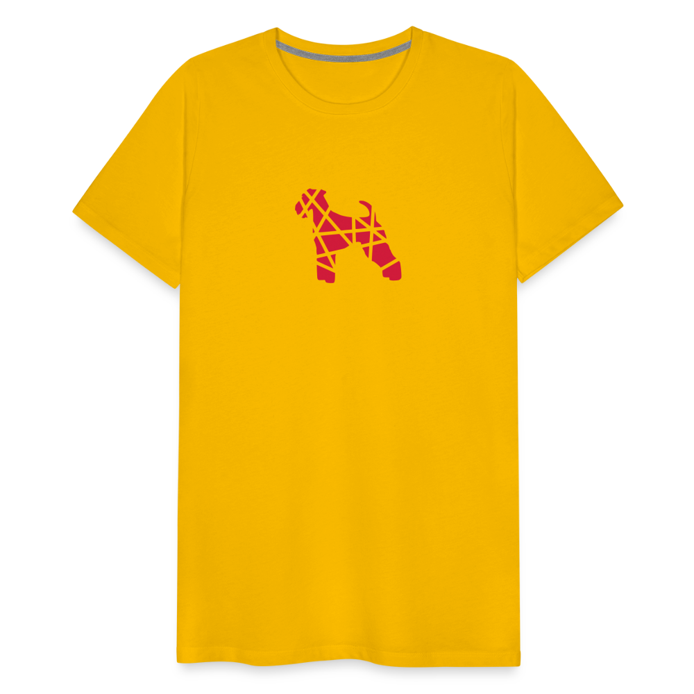 Airedale Terrier geometrisch | Männer Premium T-Shirt - Sonnengelb
