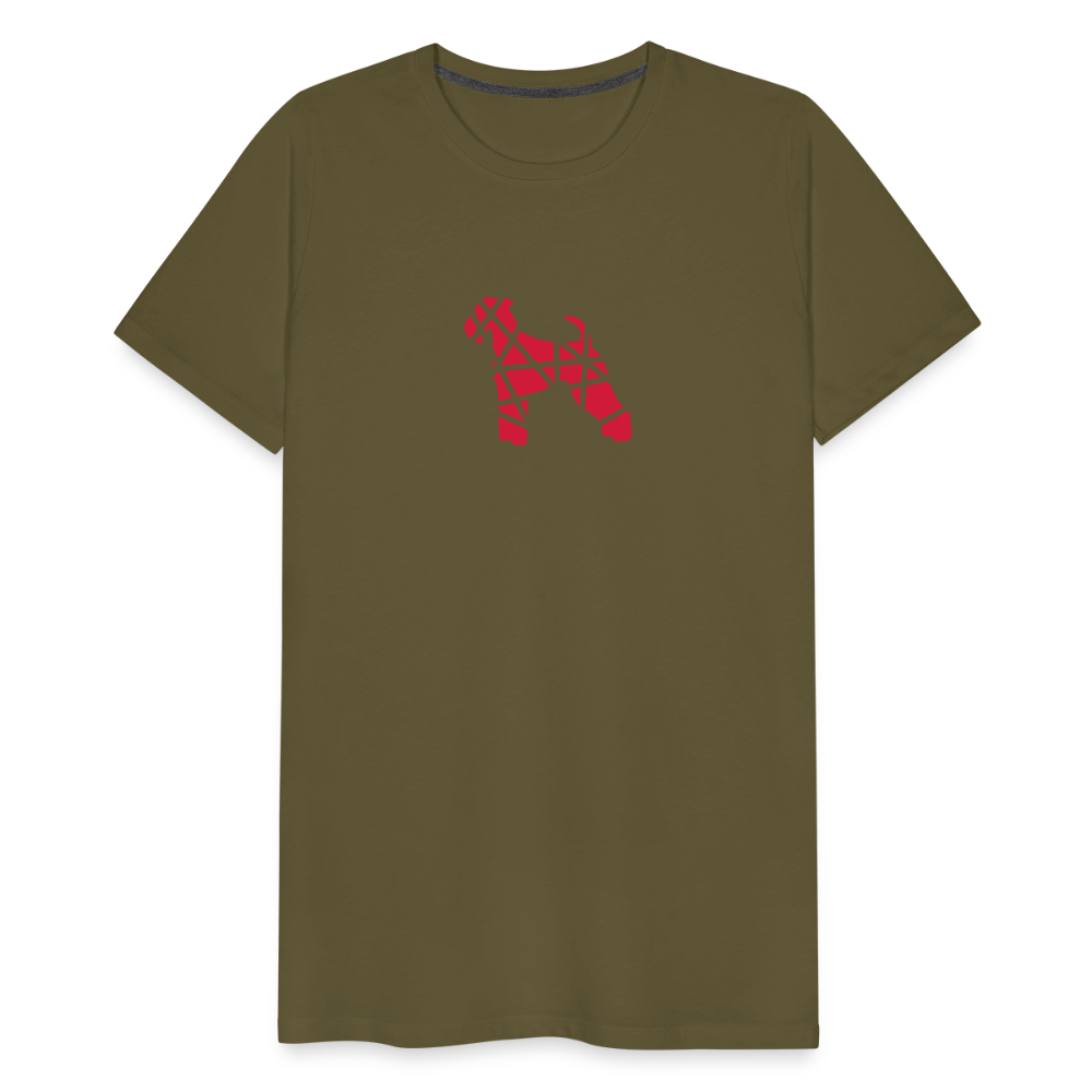 Airedale Terrier geometrisch | Männer Premium T-Shirt - Khaki