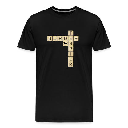 Border Terrier - Scrabble | Männer Premium T-Shirt - Schwarz