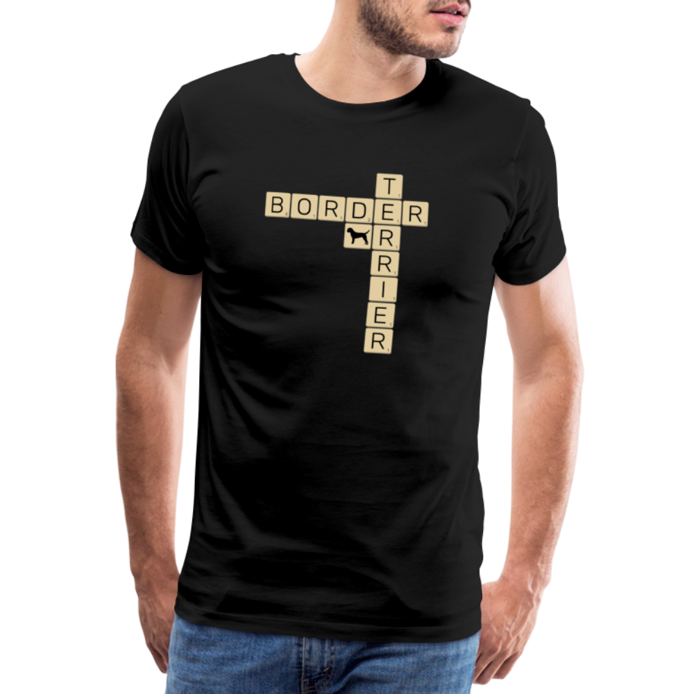 Border Terrier - Scrabble | Männer Premium T-Shirt - Schwarz