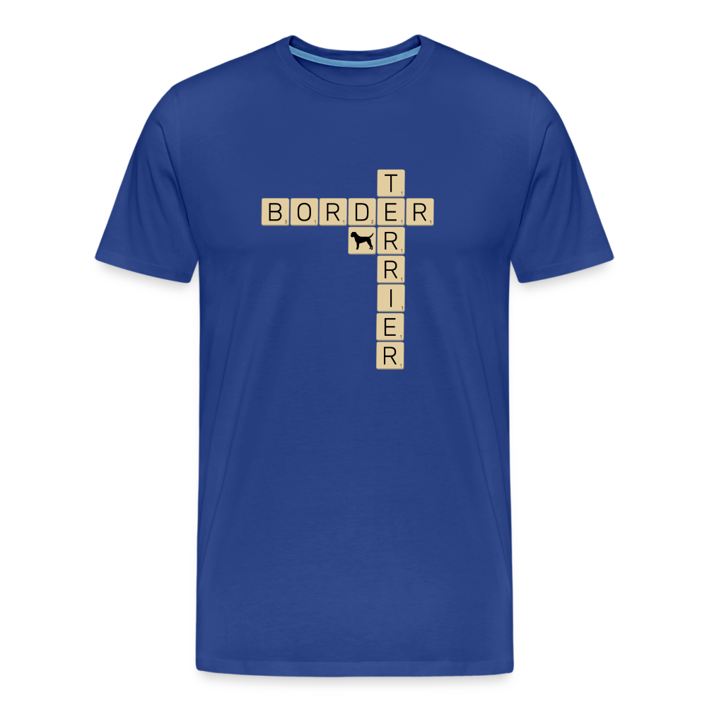 Border Terrier - Scrabble | Männer Premium T-Shirt - Königsblau