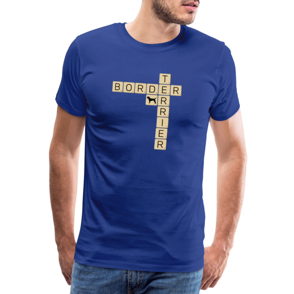 Border Terrier - Scrabble | Männer Premium T-Shirt - Königsblau