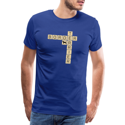 Border Terrier - Scrabble | Männer Premium T-Shirt - Königsblau