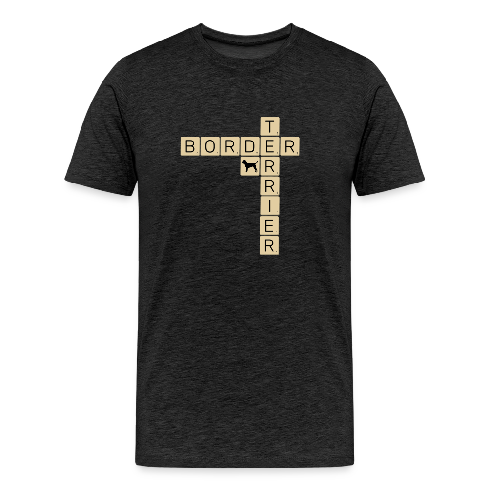 Border Terrier - Scrabble | Männer Premium T-Shirt - Anthrazit