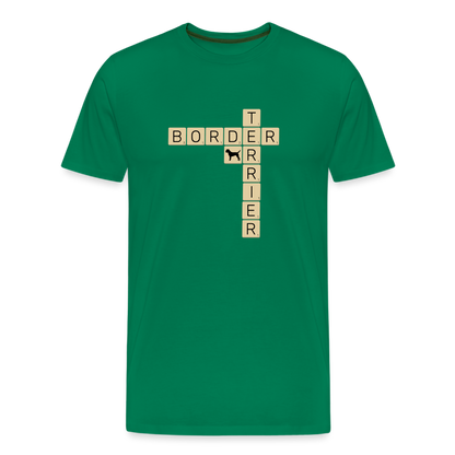 Border Terrier - Scrabble | Männer Premium T-Shirt - Kelly Green