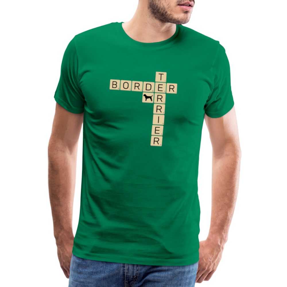 Border Terrier - Scrabble | Männer Premium T-Shirt - Kelly Green