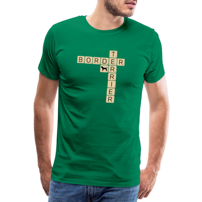 Border Terrier - Scrabble | Männer Premium T-Shirt - Kelly Green
