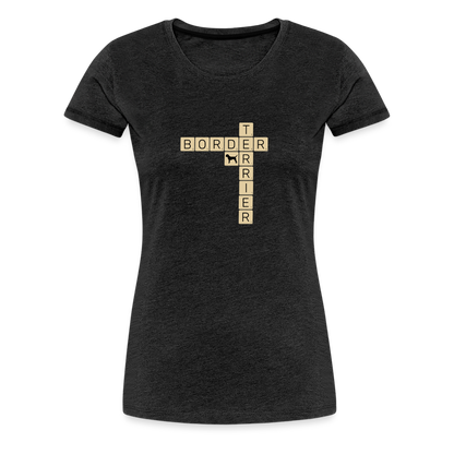 Border Terrier - Scrabble | Women’s Premium T-Shirt - Anthrazit