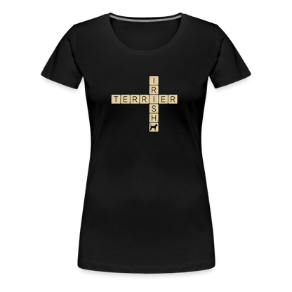 Irish Terrier - Scrabble | Women’s Premium T-Shirt - Schwarz