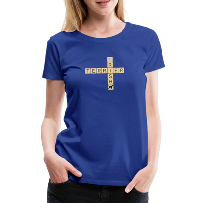 Irish Terrier - Scrabble | Women’s Premium T-Shirt - Königsblau