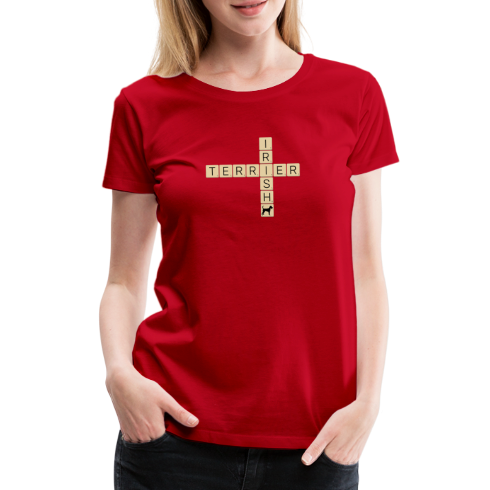 Irish Terrier - Scrabble | Women’s Premium T-Shirt - Rot