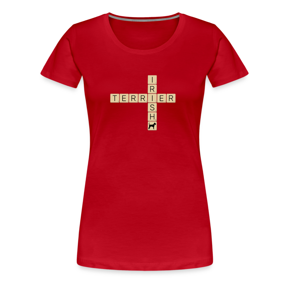Irish Terrier - Scrabble | Women’s Premium T-Shirt - Rot