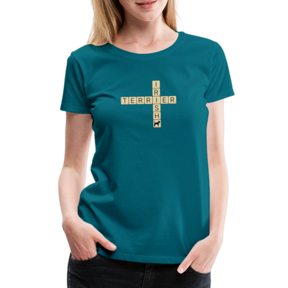 Irish Terrier - Scrabble | Women’s Premium T-Shirt - Divablau
