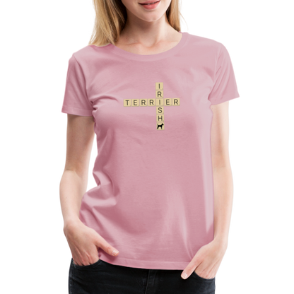 Irish Terrier - Scrabble | Women’s Premium T-Shirt - Hellrosa