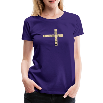 Irish Terrier - Scrabble | Women’s Premium T-Shirt - Lila