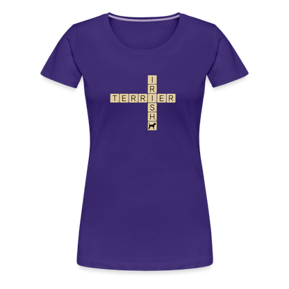 Irish Terrier - Scrabble | Women’s Premium T-Shirt - Lila