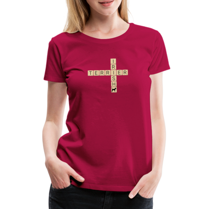 Irish Terrier - Scrabble | Women’s Premium T-Shirt - dunkles Pink