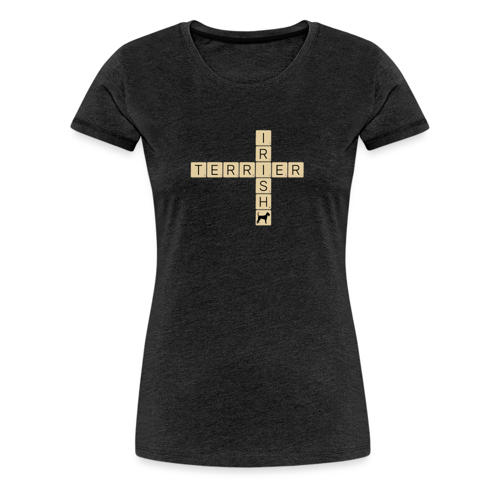 Irish Terrier - Scrabble | Women’s Premium T-Shirt - Anthrazit