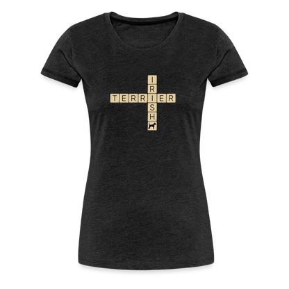 Irish Terrier - Scrabble | Women’s Premium T-Shirt - Anthrazit