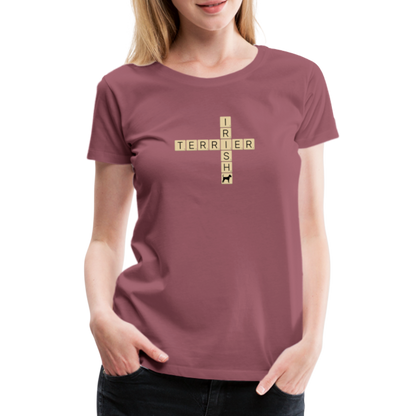 Irish Terrier - Scrabble | Women’s Premium T-Shirt - Malve