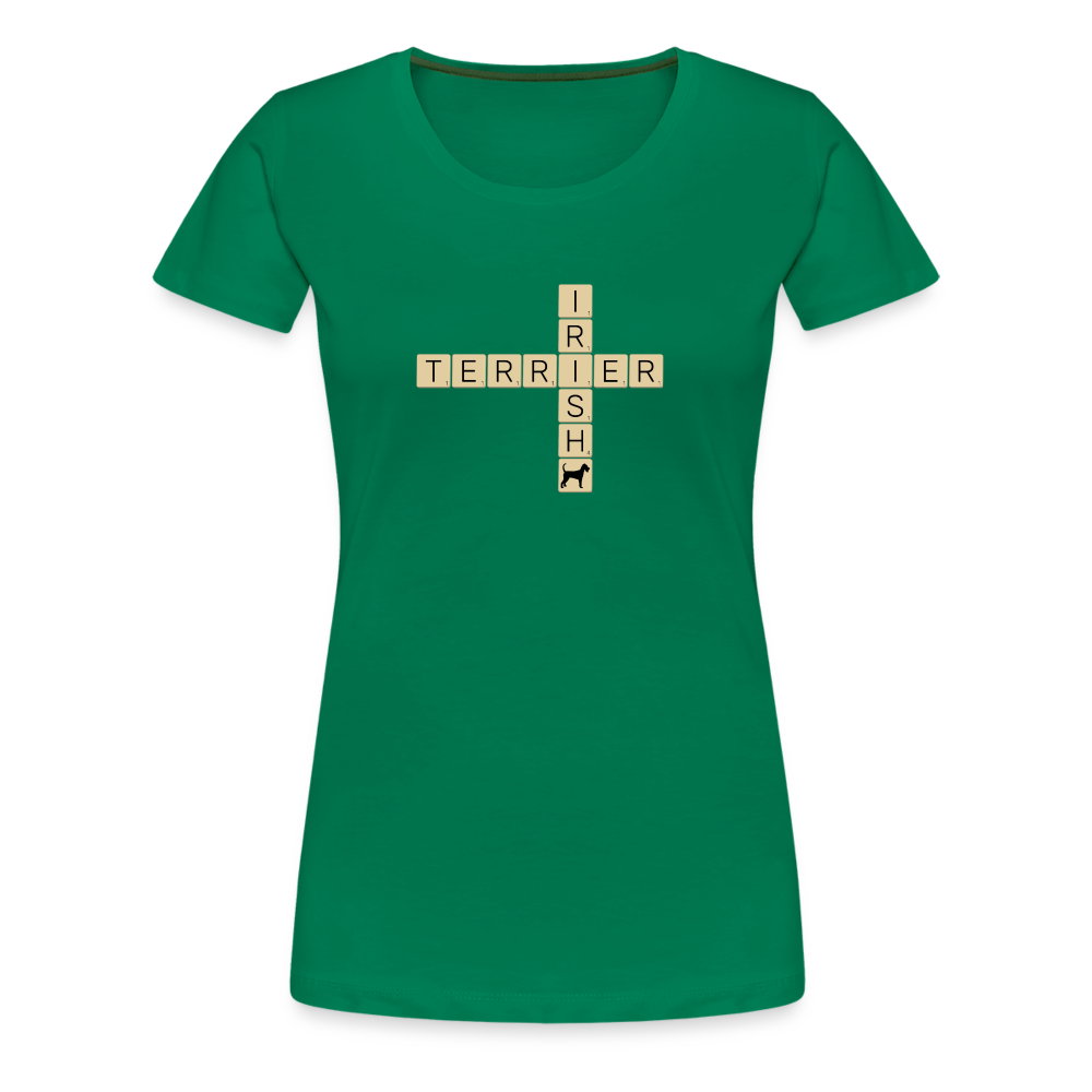 Irish Terrier - Scrabble | Women’s Premium T-Shirt - Kelly Green