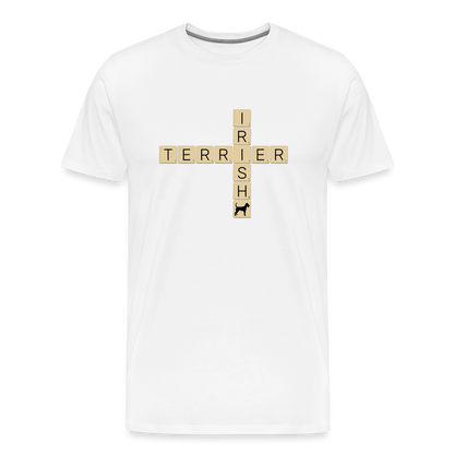 Irish Terrier - Scrabble | Männer Premium T-Shirt - weiß