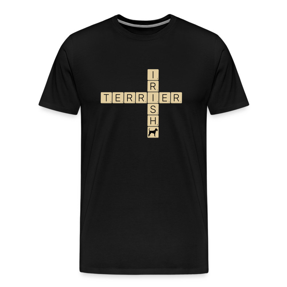 Irish Terrier - Scrabble | Männer Premium T-Shirt - Schwarz