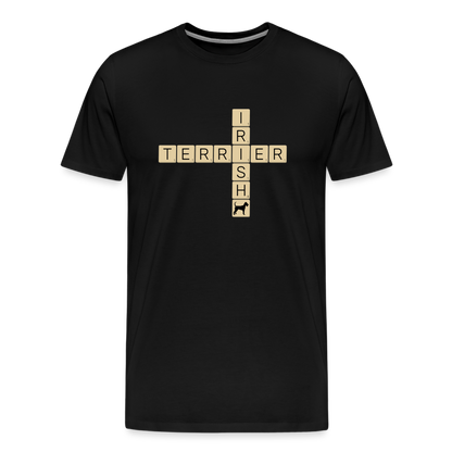 Irish Terrier - Scrabble | Männer Premium T-Shirt - Schwarz