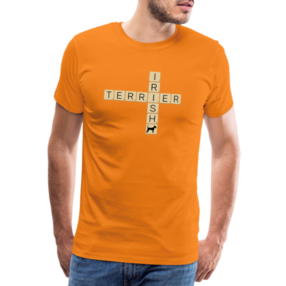 Irish Terrier - Scrabble | Männer Premium T-Shirt - Orange