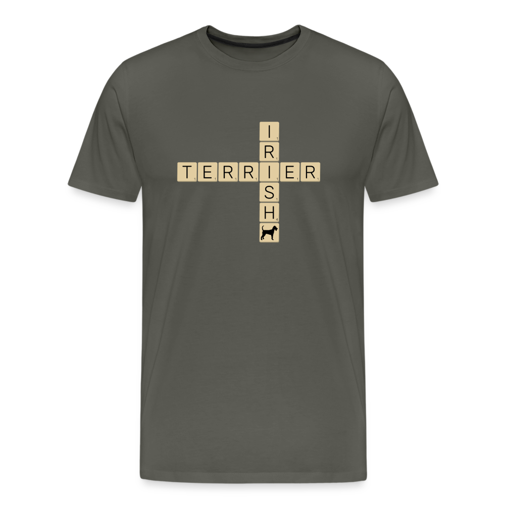 Irish Terrier - Scrabble | Männer Premium T-Shirt - Asphalt