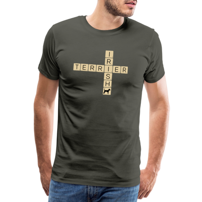 Irish Terrier - Scrabble | Männer Premium T-Shirt - Asphalt