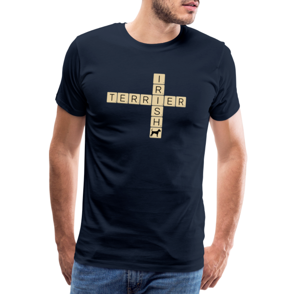 Irish Terrier - Scrabble | Männer Premium T-Shirt - Navy