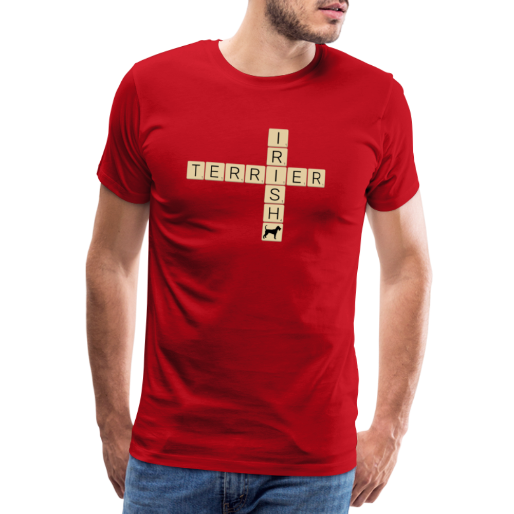Irish Terrier - Scrabble | Männer Premium T-Shirt - Rot