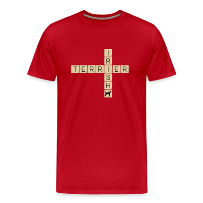 Irish Terrier - Scrabble | Männer Premium T-Shirt - Rot