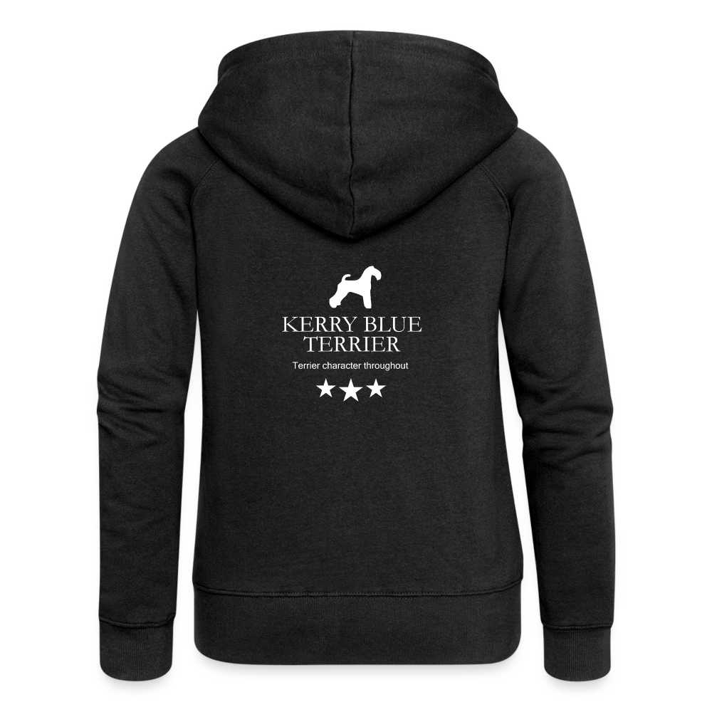 Frauen Premium Kapuzenjacke - Kerry Blue Terrier - Terrier character throughout... - Schwarz