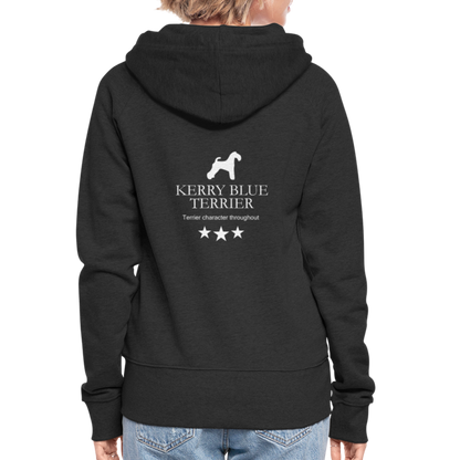 Frauen Premium Kapuzenjacke - Kerry Blue Terrier - Terrier character throughout... - Schwarz