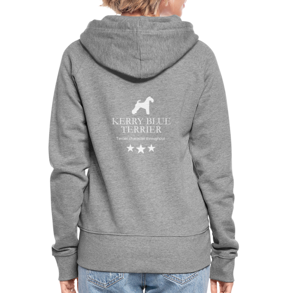 Frauen Premium Kapuzenjacke - Kerry Blue Terrier - Terrier character throughout... - Grau meliert