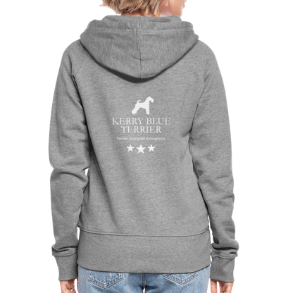 Frauen Premium Kapuzenjacke - Kerry Blue Terrier - Terrier character throughout... - Grau meliert