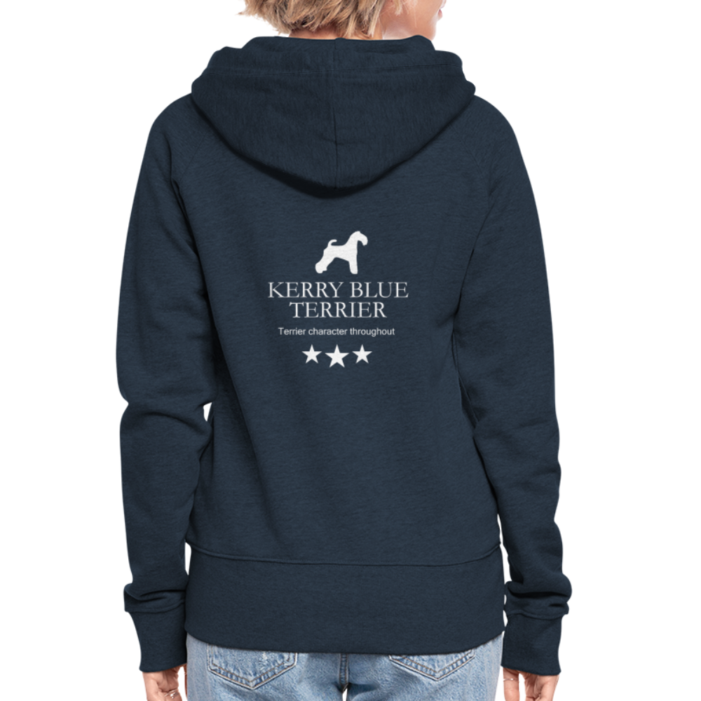 Frauen Premium Kapuzenjacke - Kerry Blue Terrier - Terrier character throughout... - Navy