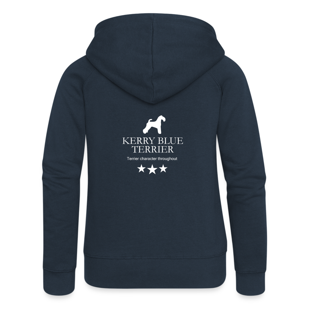 Frauen Premium Kapuzenjacke - Kerry Blue Terrier - Terrier character throughout... - Navy