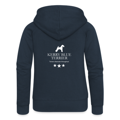 Frauen Premium Kapuzenjacke - Kerry Blue Terrier - Terrier character throughout... - Navy