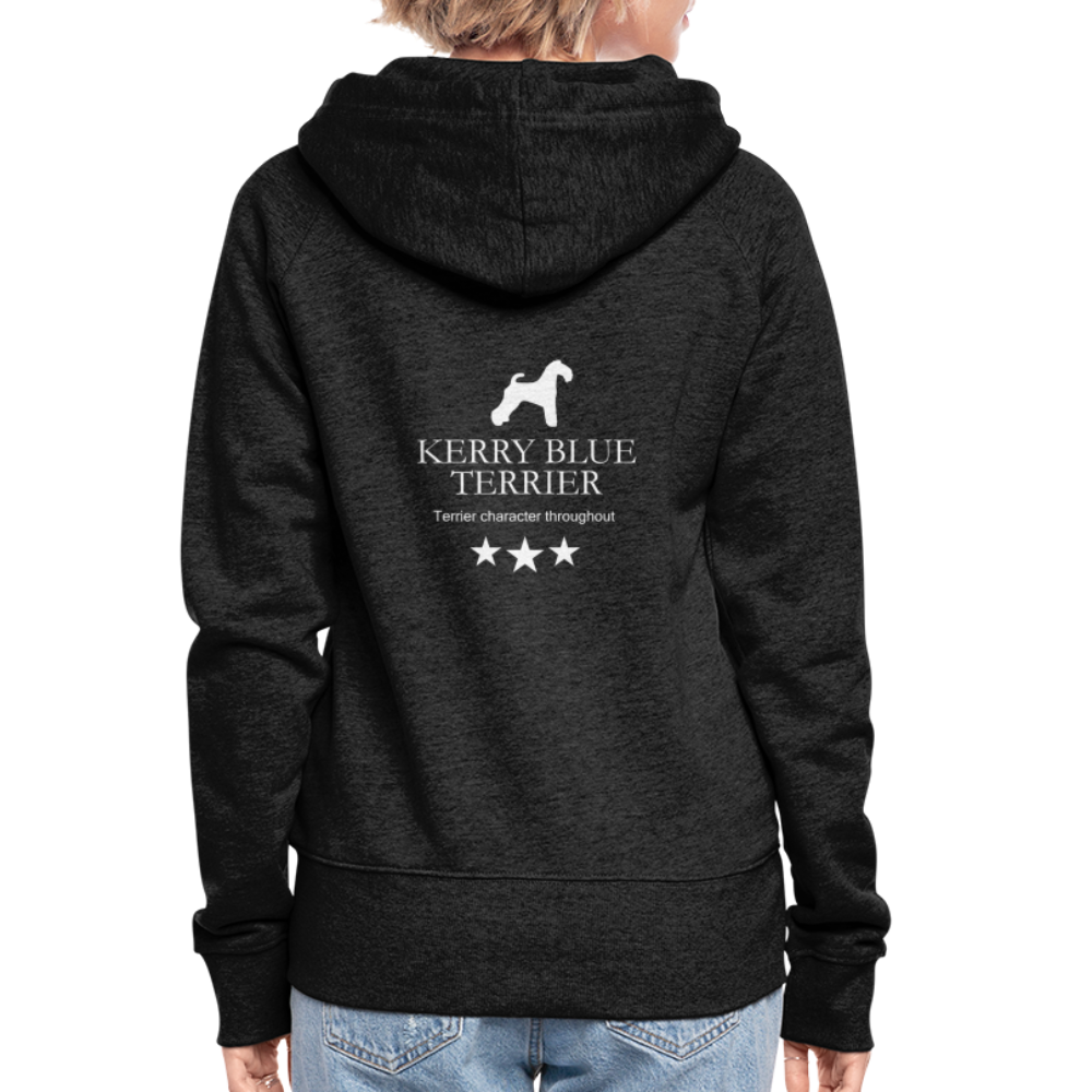 Frauen Premium Kapuzenjacke - Kerry Blue Terrier - Terrier character throughout... - Anthrazit