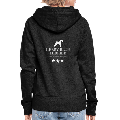 Frauen Premium Kapuzenjacke - Kerry Blue Terrier - Terrier character throughout... - Anthrazit