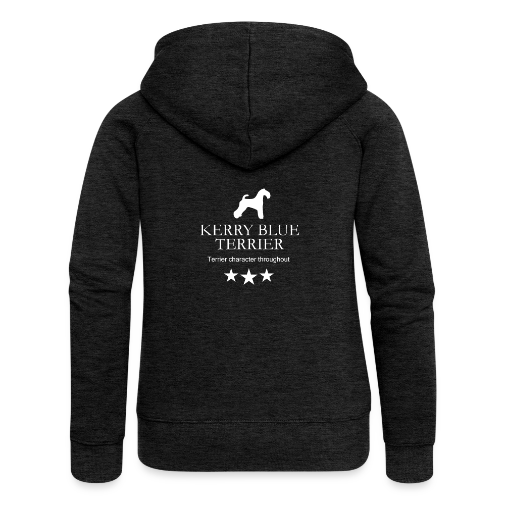 Frauen Premium Kapuzenjacke - Kerry Blue Terrier - Terrier character throughout... - Anthrazit