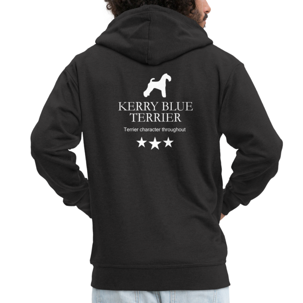 Männer Premium Kapuzenjacke - Kerry Blue Terrier - Terrier character throughout... - Schwarz